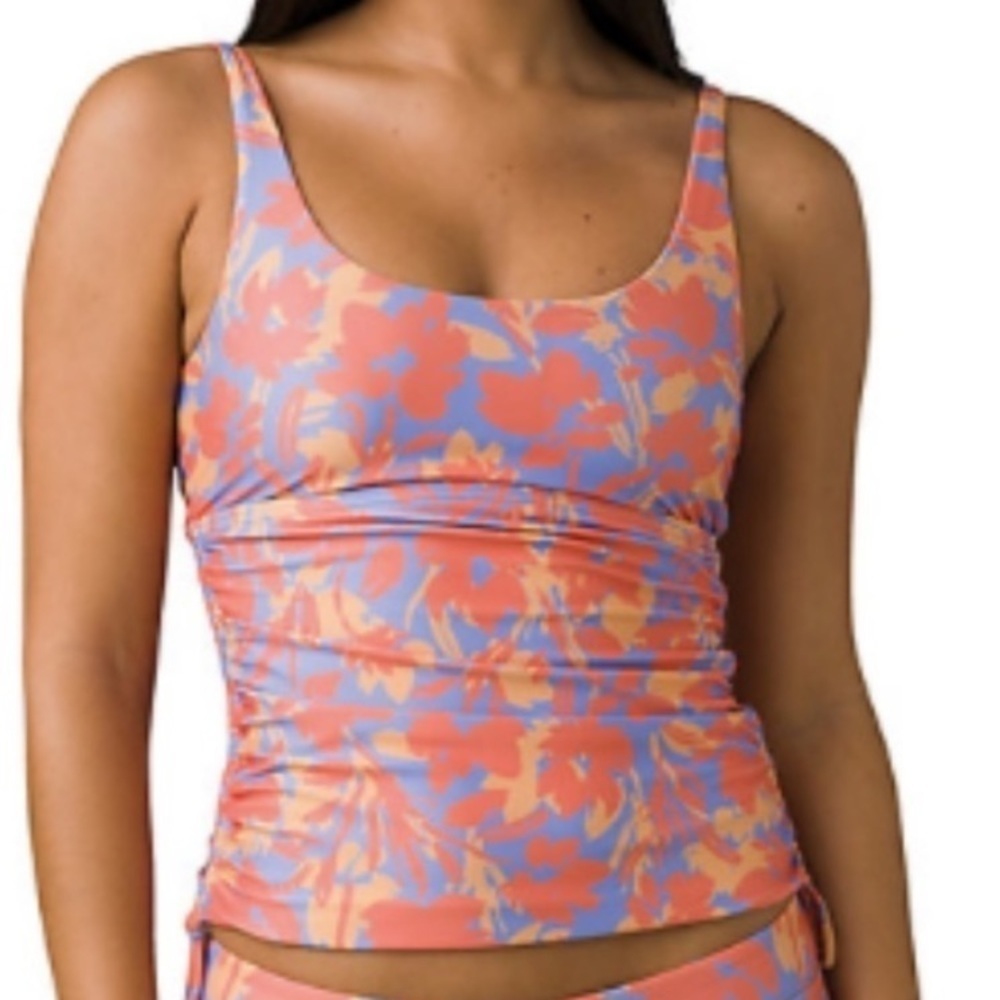Prana Melody Tankini Swim Top in Morning Glory Bloom Size XSmall New NWT